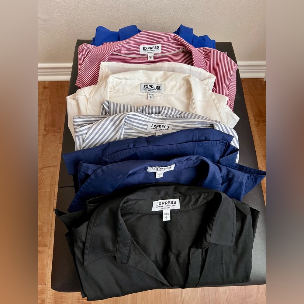 Express Ultimate Essential Shirt Original Fit Button Down Dress Shirt Set of 6